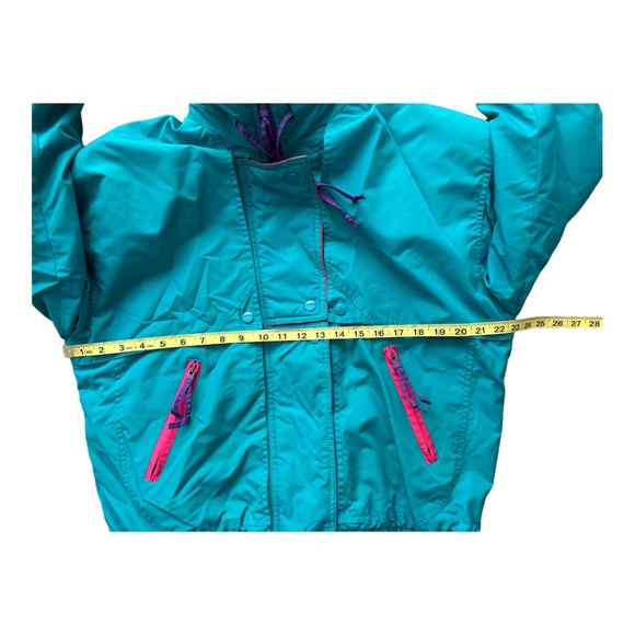 Cabin Creek Teal Pink Vaporwave Insulated Ski Jacket Coat Size XS Vintage - Picture 6 of 10